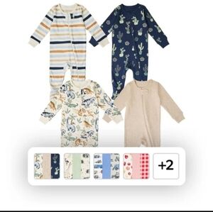 (27)Member's Mark Infant & Toddler Boy's 4 Piece Tight Fit Sleep & Play Set